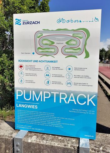 Pumptrack Langwies in Bad Zurzach auf der Webseite SpielplatzAargau.ch
